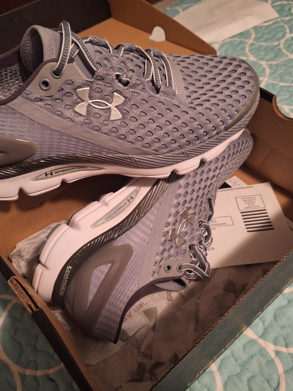Under Armour Women's Gray Lightweight Running Shoes
